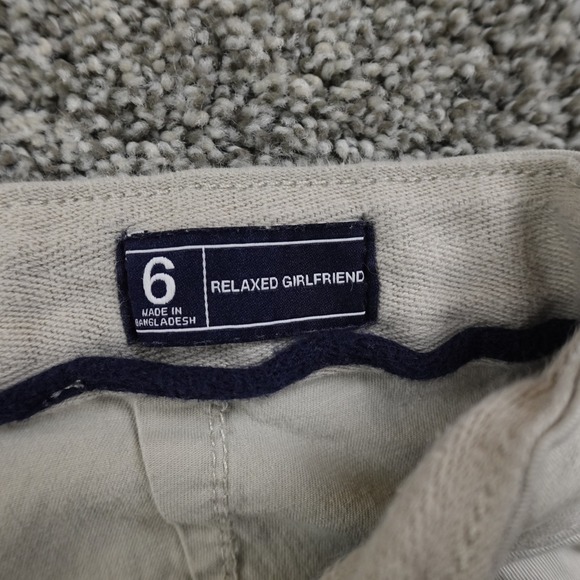 Gap Pants Womens 6 Beige Gray Chino Trousers Khakis Mid Rise Flat Front Stretch - Picture 7 of 13
